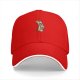 Black baseball cap with cute giraffe holding stack of books