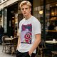 Olive T-shirt with Princess Mononoke Mask Graphic Print