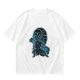 Olive T-shirt with Anime Water Bender Warrior Graphic Print
