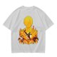 One Piece Sanji Fire Kick Graphic Olive T-Shirt