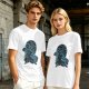 Olive T-shirt with Anime Water Bender Warrior Graphic Print