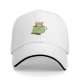 Black baseball cap with chihuahua in teacup graphic design