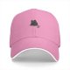 Black Baseball Cap With Minimalist Cat Silhouette Design