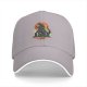 Black Baseball Cap with Godzilla City Destruction Sunset Art