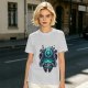 Olive T-Shirt With Octopus Skull Graphic Print
