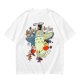Totoro and Girls Fly Me To The Moon Graphic T-Shirt Design