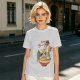 Olive T-Shirt with Kawaii Ramen Monster Bowl Graphic