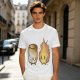 Olive T-Shirt With Cute Roasted Marshmallow And Fire Graphic