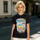 Oversized Graphic Tee with Death Flavor Bubble Tea Print