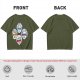Olive T-Shirt With Golden Girls Ninja Turtle Masks Graphic