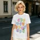 Olive T-shirt with Princess Bride themed conversation heart candies