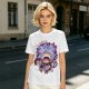 Olive T-shirt with Joyboy Gear 5 Luffy Laughing Anime Print