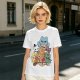 Olive T-Shirt With Chibi Pirate Cats Group Graphic