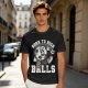 Olive Soccer Graphic T-Shirt with 'Born To Kick Balls' Print