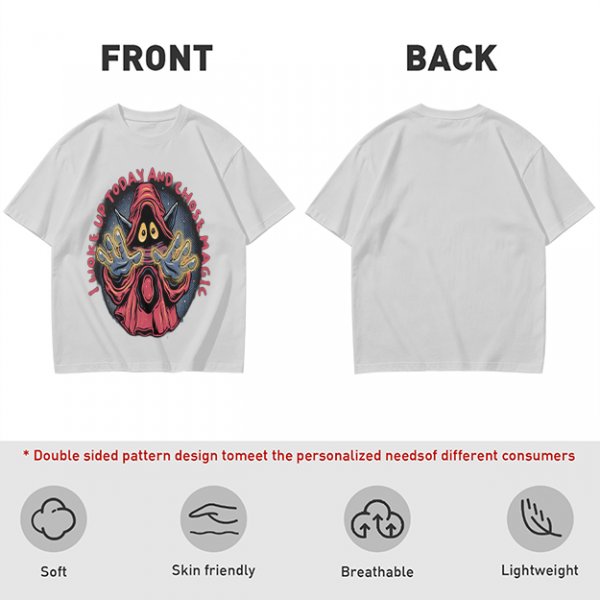 Olive T-Shirt With Wizard Artwork And 'I Woke Up Today And Chose Magic' Text