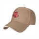 Black Baseball Cap With Red Anime Character Graphic Print