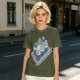 Olive T-Shirt With Sushi Themed Character Art Print