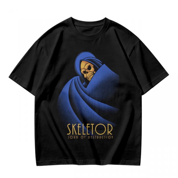 Olive T-Shirt Featuring Skeletor Lord of Destruction Graphic