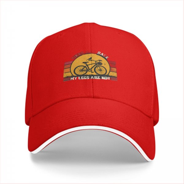 My Legs Are Not Back Cycling Themed Black Baseball Cap