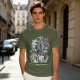Olive T-shirt with Studio Ghibli Character Mashup Art Print