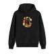 Black hoodie with coffin ghost floral 'Get In Loser' graphic