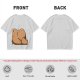 Olive Green T-Shirt With Capybara Rear View Graphic