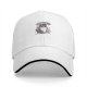Black Baseball Cap With Disappointed Cat Graphic Print