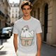 Olive T-Shirt With Cute Chicken In Pi Pot Graphic
