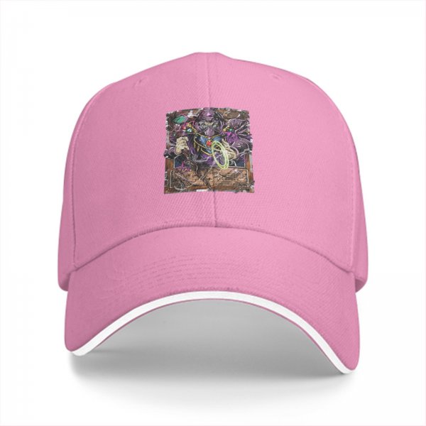 Black Baseball Cap with Fantasy Dark Sorcerer Graphic Print
