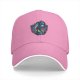 Black baseball cap with neon gothic fantasy graphic print