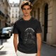 Olive t-shirt with black cat 'In My Defense I Was Under Catnip' print