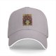 Black baseball cap with fortune teller cat graphic and text