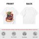 Olive T-Shirt with Cartoon Crocodile Eating Snack Graphic