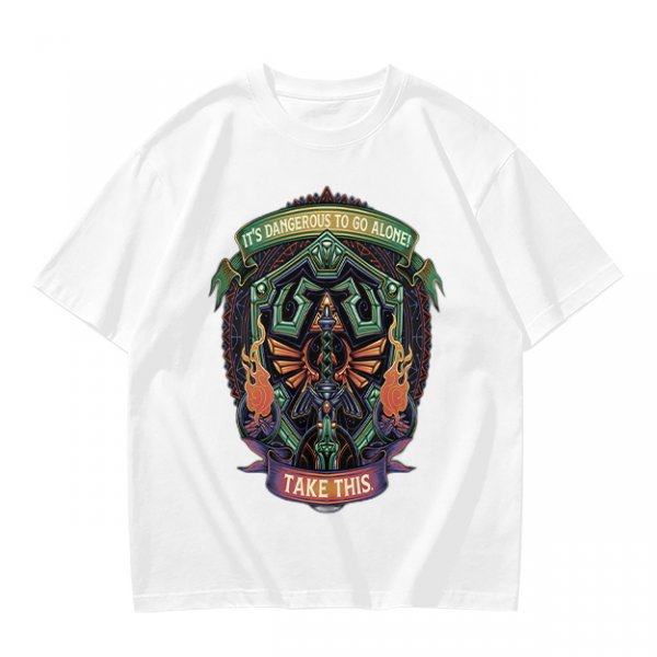 It's Dangerous To Go Alone Take This Zelda Themed Graphic T-Shirt