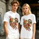 Olive T-Shirt With Heart Shaped Sushi Food Art Print