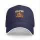 Black baseball cap with funny pizza boxer graphic and 'You Wanna Pizza Me?' text