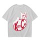 Olive green t-shirt with Kitty Cat graphic print