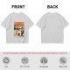 Olive green t-shirt with Yellow Fiction Simpson-style Pulp Fiction dance print
