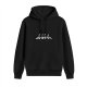 Black Hoodie With Crosswalk Walking Figures Graphic Print