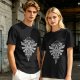 Olive Green T-Shirt With Detailed Fantasy Crest Graphic