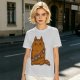 Olive green t-shirt with a grumpy cat in a Chewbacca-style bandolier print