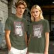 Olive T-shirt with Grumpy Cat on Retro Computer Print