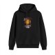 Black hoodie with Vitamin D sun graphic print