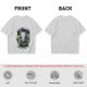 Olive T-shirt with 'More Plants Less People' Cat and Succulent Print