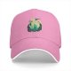 Black Baseball Cap With Anime Character Silhouette Graphic