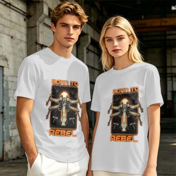 Born To Rebel X-Wing Starfighter Graphic T-Shirt