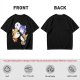 Olive T-shirt with Space Fox Crew Graphic Design