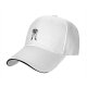 Black Baseball Cap With Cartoon Superhero Character Print