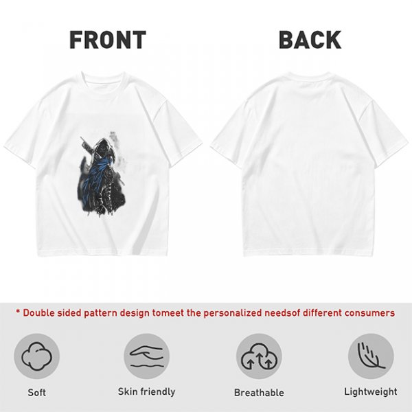 Olive Green T-Shirt With Hooded Fantasy Warrior Graphic Print