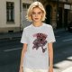 Olive green t-shirt with dimensional demogorgon graphic print